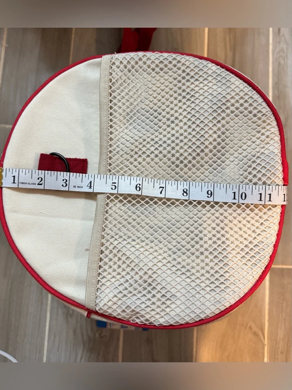 NBA Unisex White and Red Canvas Duffel with Retro Basketball Motif